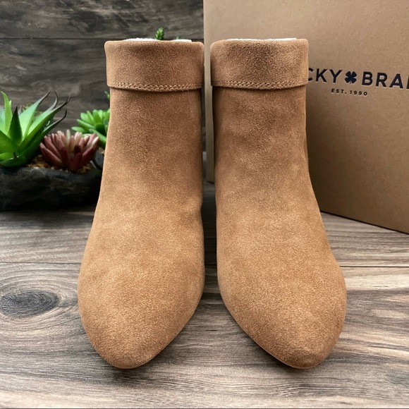 NIB Lucky Brand Zakina Side Fringe Ankle Bootie - Picture 9 of 11